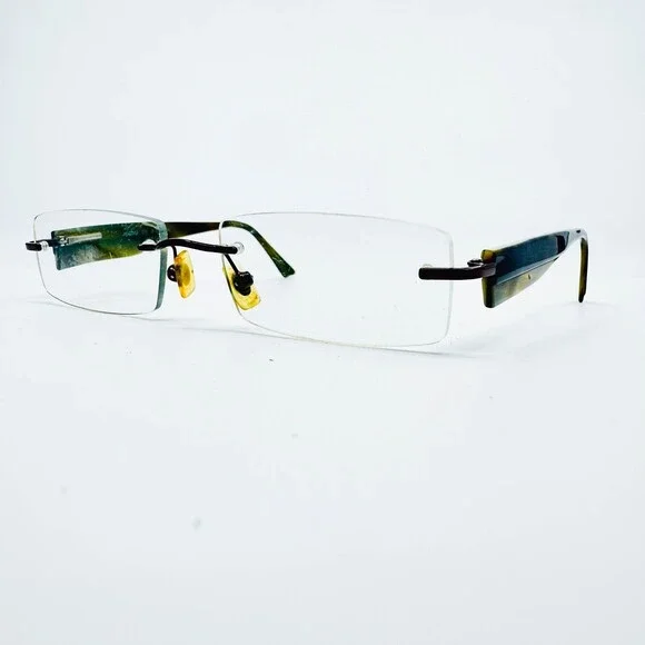 Marchon Airlock 2 Eyeglasses Mens Brown Rimless AL800/50 011 51-18-140