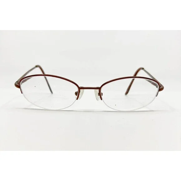 Saki Eyeglasses Women Brown Oval MOD.508 Handmade Japan 50-19-140 50mm