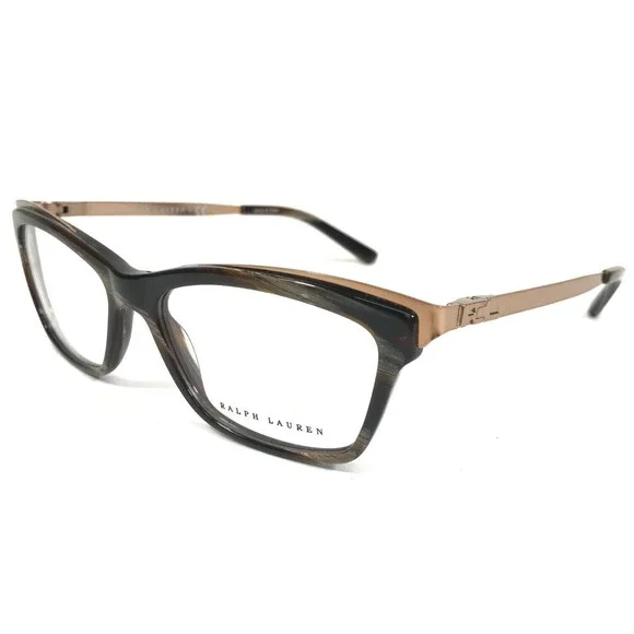 Ralph Lauren Eyeglasses Frames RL 6165 5634 Brown Horn Gold Cat Eye 54-16-140