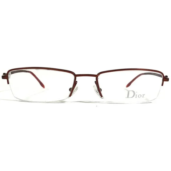 Christian Dior Eyeglasses Frames CD3627 HJ3 Red Rectangular Half Rim 51-17-135