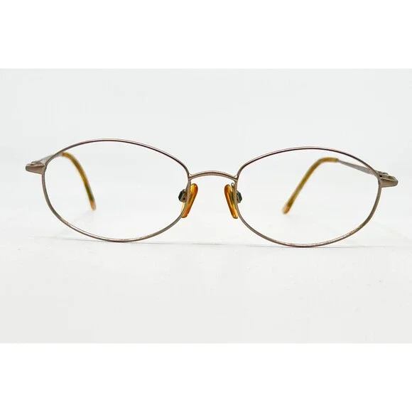 Marcolin Eyeglasses Womens Gold MA7221 804 Oval Metal Frame 55-17-140