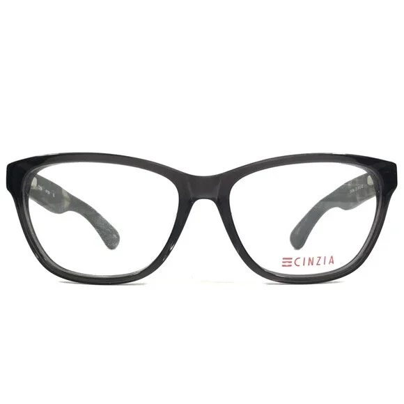 Cinzia Eyeglasses Frames CIN-5046 C3 Shiny Dark Brown Cat Eye Full Rim 54-15-140