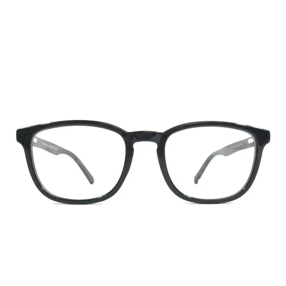 Success Eyeglasses Frames SS-109 BLACK Polished Square Full Rim 50-19-150