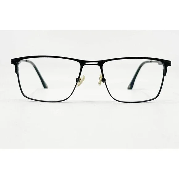 Bulova Cusick Eyeglasses Men Black Rectangular Full Rim Frames 56-18-150