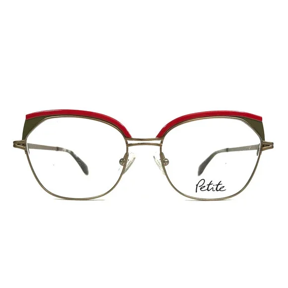 J.F. Rey Petite Eyeglasses Frames PM078 3050 Red Matte Bronze Cat Eye 48-15-140