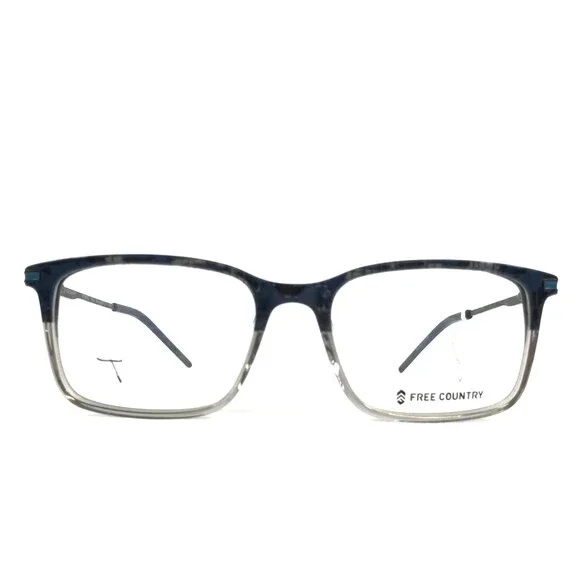 Free Country Eyeglasses Frames FCB007 NAV Navy Blue Rectangle Full Rim 51-17-140