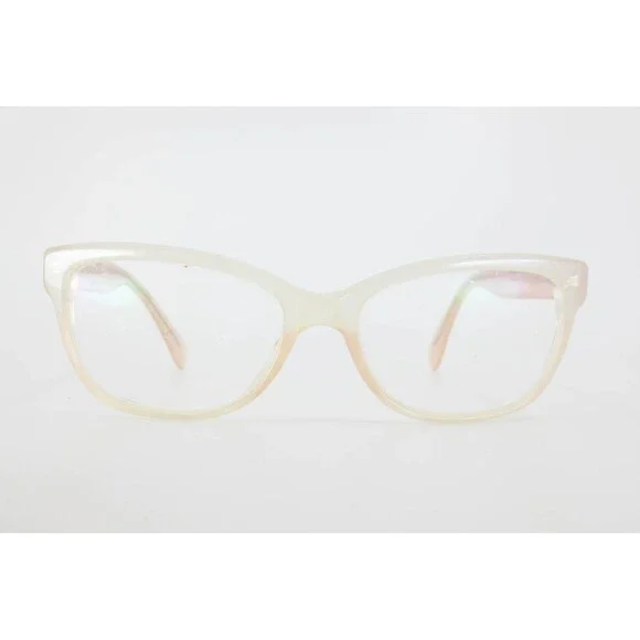 Marc by Marc Jacobs Peach Cream Cat Eye Eyeglass Frames MMJ 489 140 Demo Lenses