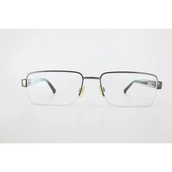 Emporio Armani EA 1012 3035 Gunmetal Grey Semi Rimless Eyeglasses 54mm