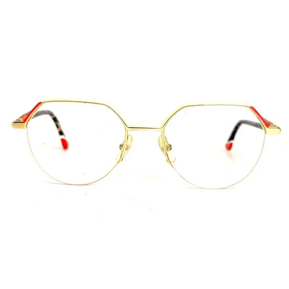 Etnia Barcelona Adele GDCO Gold Tortoise Hexagon Eyeglasses 51-19-140 BJCAC0108