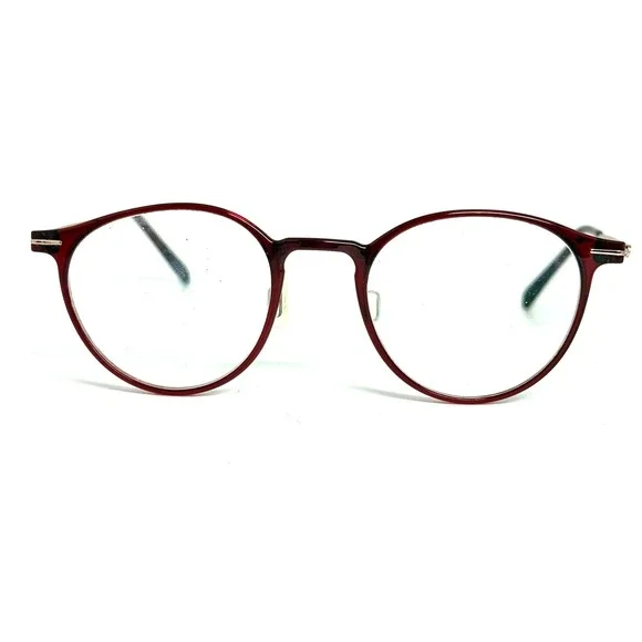 Vari VR20 Round Eyeglasses Burgundy Red Gold 46-20-145 Col.54 Frames