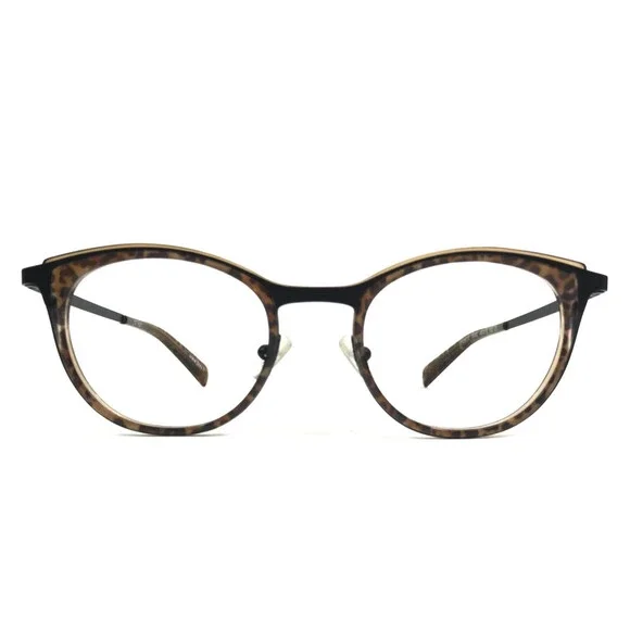 J. F. Rey Eyeglasses Frames JF2873 9080 Black Brown Leopard Print 48-19-143