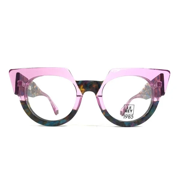 J. F. Rey Eyeglasses Frames CAROLINA 8022 Clear Purple Blue Tortoise 49-22-143