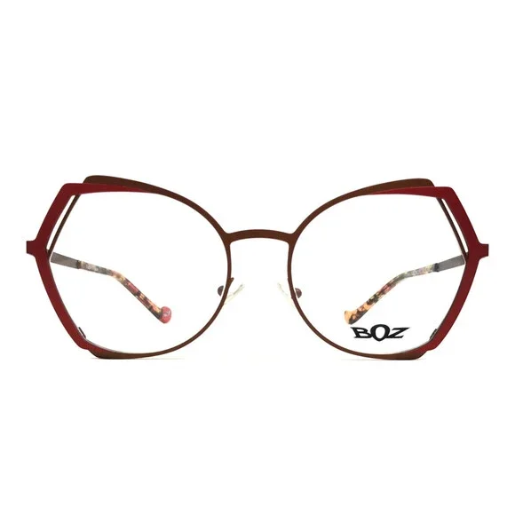 BOZ by J.F. Rey Eyeglasses Frames ORKA 9230 Matte Brown Burgundy Red 54-18-140