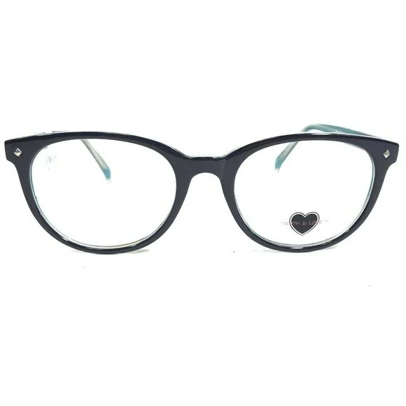 Truth & Love Eyeglasses Frames T&L 10 COL 50 Blue Purple Round 50-19-140