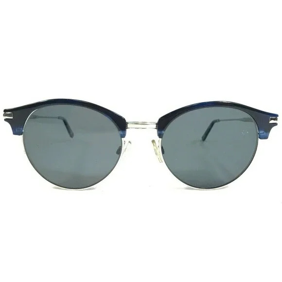 Jimmy Fairly Sunglasses Frames C22 T2 Dark Blue Silver Round 50-20-145