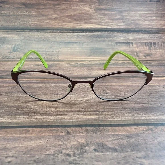 Kate Spade New York Caris 0JBJ Brown Tortoise Lime Green Cat Eye Eyeglass Frames