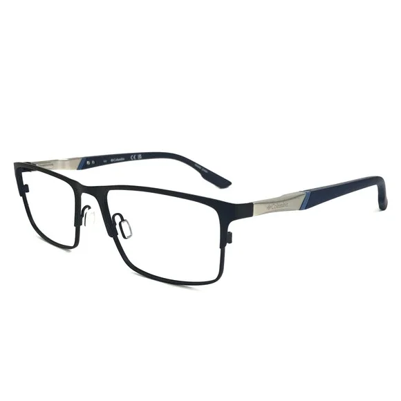 Columbia Eyeglasses Frames C3031 410 Matte Blue Silver Rectangle XL 57-18-145