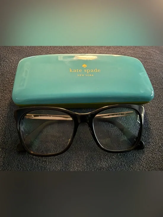 kate spade Black Frames with gold
