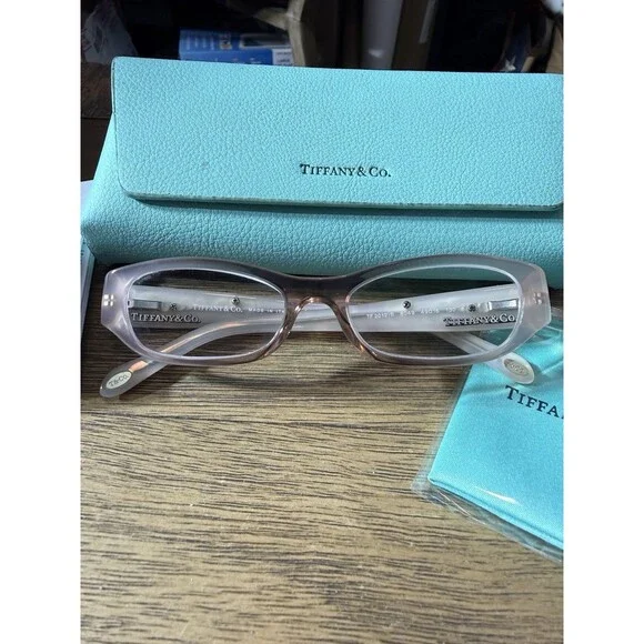 Tiffany & Co TF 2012-B Eyeglasses FRAMES 8001 Pink White Rhinestone 49-16-130