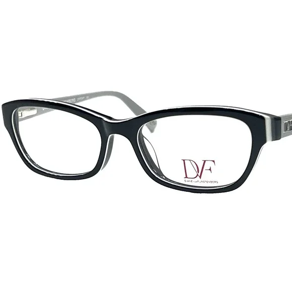 NEW Diane von Furstenberg DVF 5047 001 Black & Gray Eyeglasses Frames 52-17-135