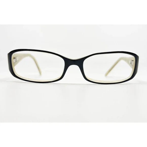 Guess Eyeglasses Womens Black Cream Rectangle Frame Logo GU 2088 BLK 50-16-135