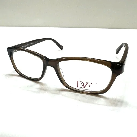 NEW Diane von Furstenberg 5054 201 Translucent Brown Eyeglasses Frames 50-15-135