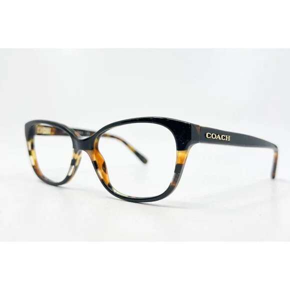 Coach Eyeglasses Womens Black Tortoise Cat Eye HC 6127U 5533 53-16-140