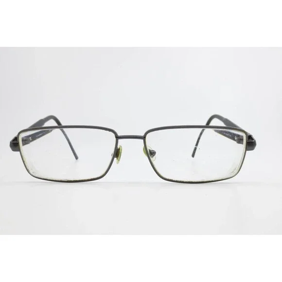 Montblanc MB008 Rectangular Metal Eyeglasses Dark Gray Black 56-15-145 MB008-008
