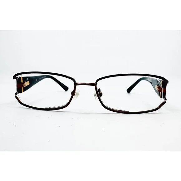 Ed Hardy Eyeglasses Women Brown Butterfly Floral EH0747 52-17-135
