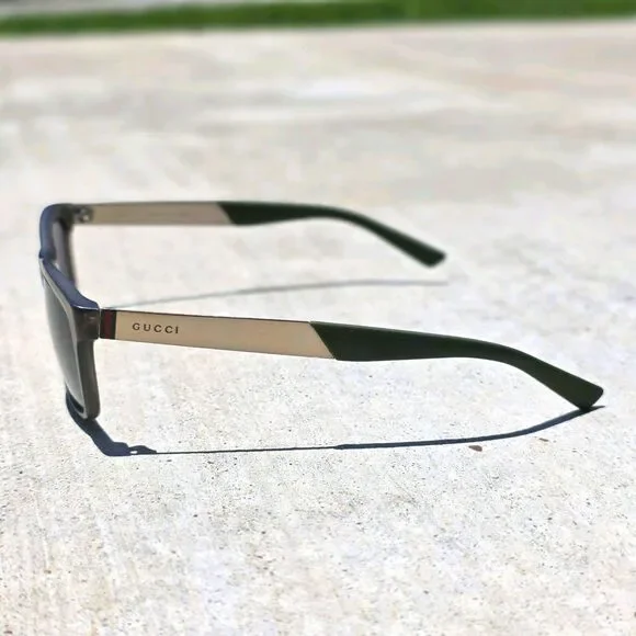 GUCCI GG 1045 CTG Asian Fit Gray Transparent 54/16/145 Eyeglasses Italy Unisex