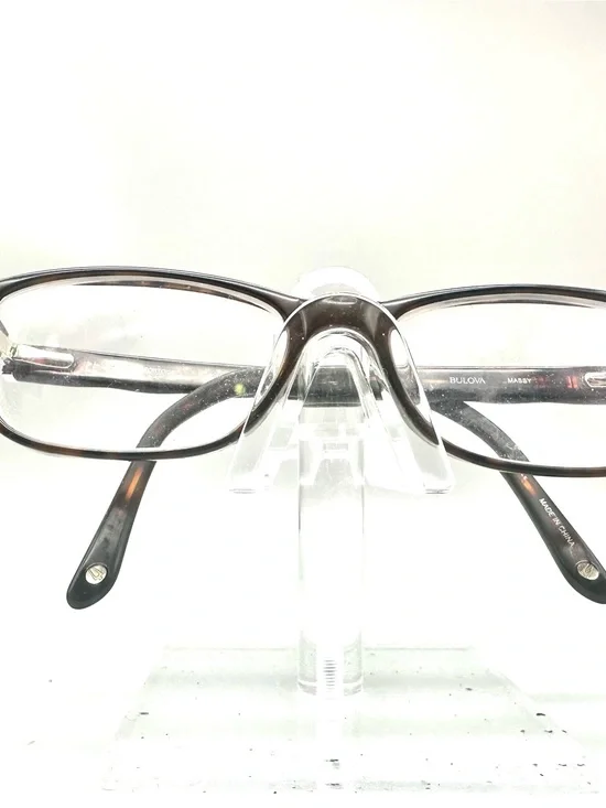Bulova Massy Tortoise Shell Rectangular Eyeglass Frames 53-16-135 Textured