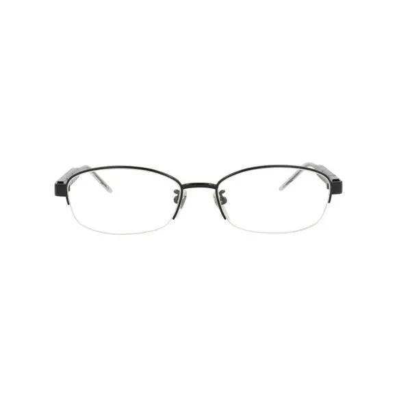 Gucci Round-Frame Titanium Optical Frames Black Womens