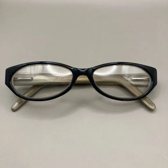 DKNY DY4514 3113 Eyeglasses Black Oval Full Rim Frames 50 15 135