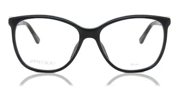 Jimmy Choo JC318/G 807 Black Cat-Eye Eyeglass Frames