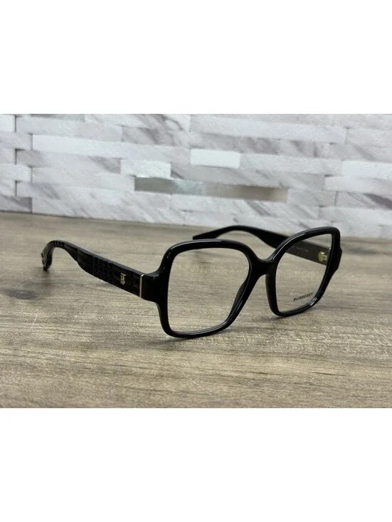 Burberry Designer Eyeglasses Demo Lenses 2374-3001 Black Butterfly 52[]17-140