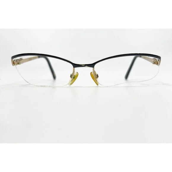 Furla Eyeglasses Womens Black Gold Semi Rimless Scilla VU4269J 135