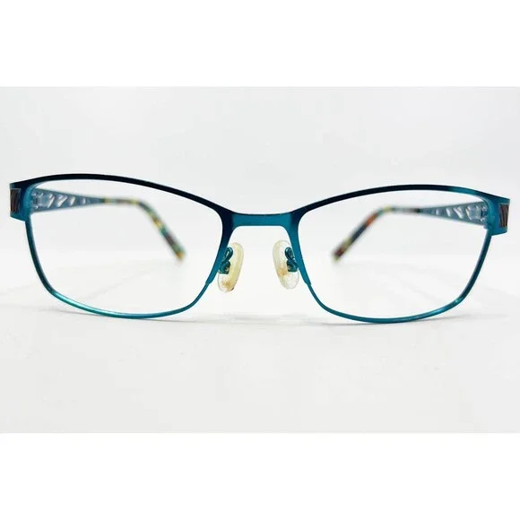Karen Kane Eyeglasses Womens Teal KOKIA Cutout Temple 53-17-135