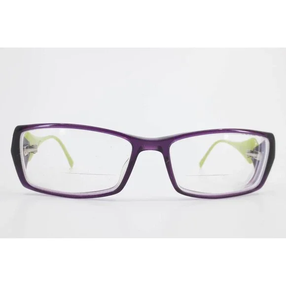 Koali Morel France 7007S Eyeglasses Purple Lime Green Leaf Pattern 51-16-135