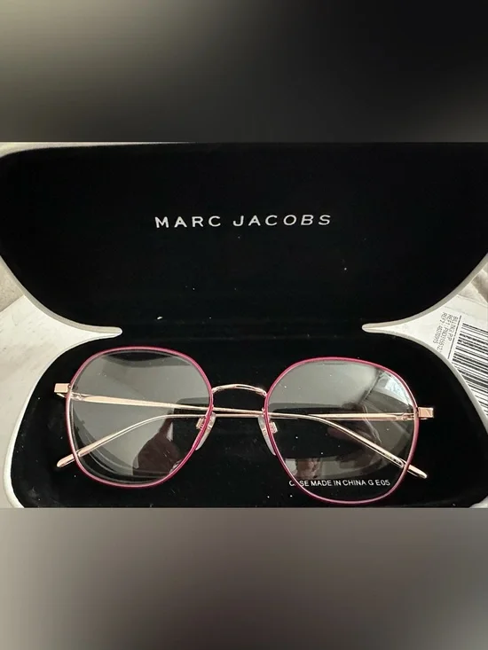 Marc Jacobs Women's Pink Round Metal Frame Sunglasses