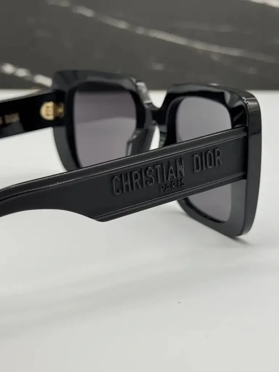 Dior Black Oversized Square Logo Sunglasses