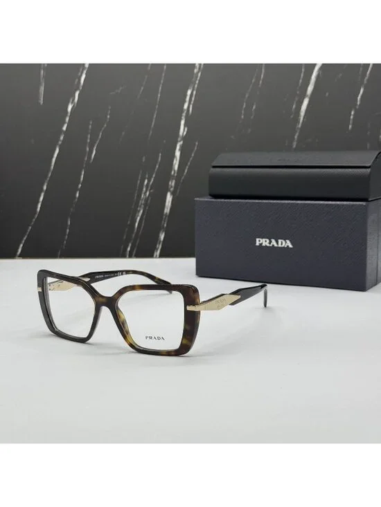NWT Prada PR03ZV 2AU1O1 Havana Brown Butterfly Women Eyeglasses PR 03ZV