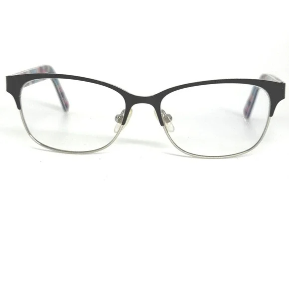 Nine West NW1088 001 Black Silver Eyeglasses Frames‎ 49-14-135 Geometric 22138