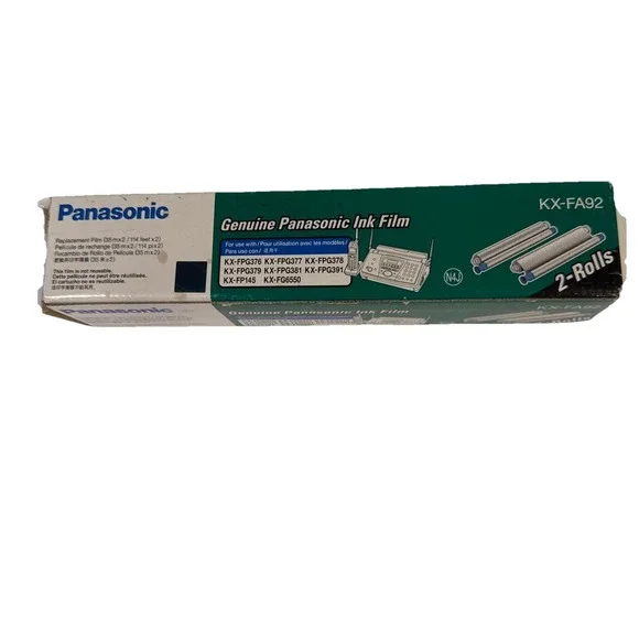 Sealed Genuine Panasonic Ink Film KXFA92 Replacement Film 114‎ Two Rolls In Box