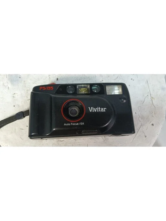 Vivitar 35mm Point & Shoot Film Camera Built-In Flash Tested Working