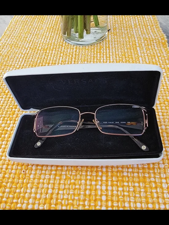 Versace Bronze Turtle 1142-B 1045 Medusa Logo Womens Glasses Frame 53 16 135