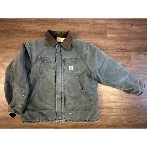 Vintage Carhartt Arctic Mens XXL Green‎ Jacket Union Made Heavy USA C26 HTG G2
