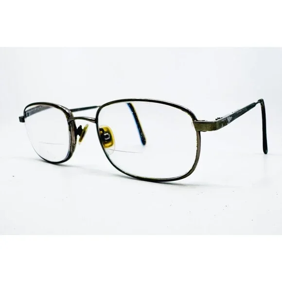 MCS Eyeglasses Men Black Metal Frame Rectangular Full Rim 50-20-140