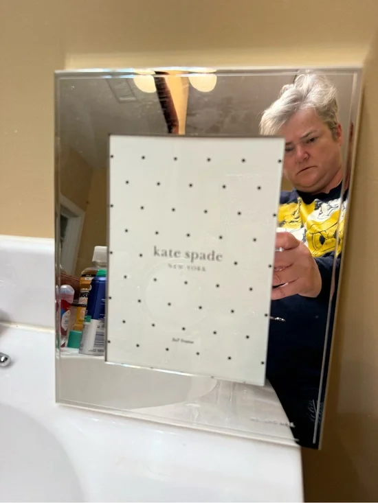 kate spade Silver Mirrored Polka Dot Glass Frame