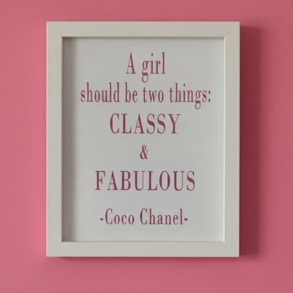 Classy & Fabulous Quote Frame - White
