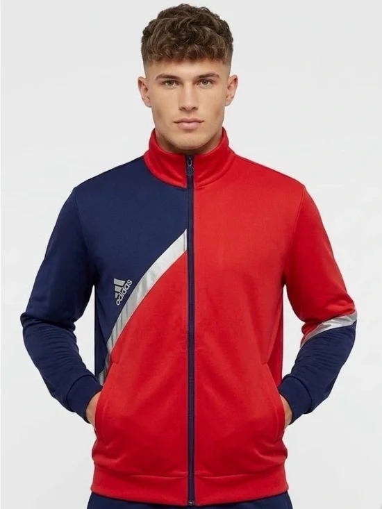 Adidas Tango‎ Club Soccer Red Blue Zip Track Jacket Size Men’s M Never Worn.